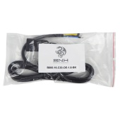 Силовой шнур BNH, IEC 60320 C20, 1.8 м, 16А, опресованные провода, цвет: чёрный