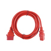 Силовой шнур BNH, IEC 60320 С19, вилка IEC 60320 С20, 3 м, 16А, с фиксатором обеих сторон, цвет: красный