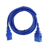 Силовой шнур BNH, IEC 60320 С19, вилка IEC 60320 С20, 3 м, 16А, с фиксатором обеих сторон, цвет: синий