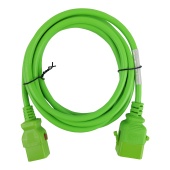 Силовой шнур BNH, IEC 60320 С19, вилка IEC 60320 С20, 3 м, 16А, с фиксатором обеих сторон, цвет: зелёный