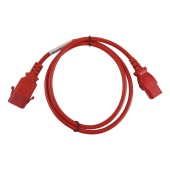Силовой шнур BNH, IEC 60320 С13, вилка IEC 60320 С14, 3 м, 10А, с фиксатором обеих сторон, цвет: красный