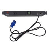 Блок распределения питания BNH B800.M, IEC С13 х8, IEC С19 х2, шнур 3м, 44,5х484х180 мм(ВхШхГ), 16А, 1ф, вход IEC 309 16A P+N+E, чёрный