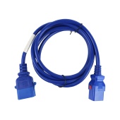 Силовой шнур BNH, IEC 60320 С19, вилка IEC 60320 С20, 2 м, 16А, с фиксатором обеих сторон, цвет: синий