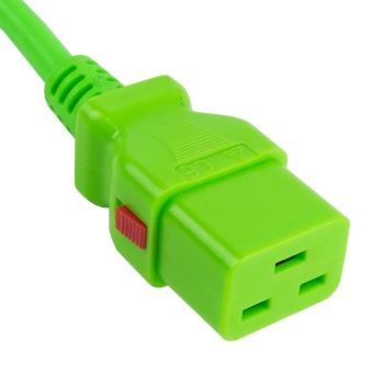 Силовой шнур BNH, IEC 60320 С19, вилка IEC 60320 С20, 1.2 м, 16А, с фиксатором обеих сторон, цвет: зелёный