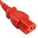 Силовой шнур BNH, IEC 60320 С13, вилка IEC 60320 С14, 3 м, 10А, с фиксатором обеих сторон, цвет: красный