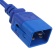 Силовой шнур BNH, IEC 60320 С19, вилка IEC 60320 С20, 2 м, 16А, с фиксатором обеих сторон, цвет: синий