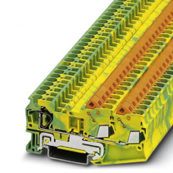 Клемма защитного провода - QTCS 2,5-TWIN-PE Phoenix Contact артикул 3050358 Феникс Контакт, фото на Овертайм