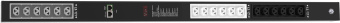 PDU Metered Lite |  Упрощенное измерение по вводу, верт., 3-фазный ввод, 16A, 380-415В, 18 х универс. роз. С13/С19 (макс. 16А), ШхВхГ: 55х1200х55,4 мм