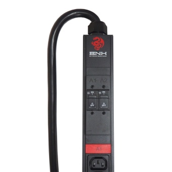 БРП (PDU) Metered BNH B800.M, IEC 60320 С13 х 36, IEC 60320 С19 х 6, 32А, 3ф, вход IEC 309 32A 3P+N+E, шнур 3 м, автомат, чёр