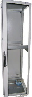 Шкаф ТС8 АйТи типаразмера 600х2000х800 мм обзорная передняя дверь, металическая задняя дверь, комфортные ручки, без 19", рым-болты, RAL7035