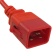 Силовой шнур BNH, IEC 60320 С13, вилка IEC 60320 С20, 0.5 м, 16А, с фиксатором обеих сторон, цвет: красный