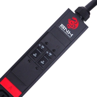 Блок распределения питания BNH B800.M, IEC С13 х24, IEC С19 х6, шнур 3м, 1289х52х45 мм(ВхШхГ), 32А, 1ф, вход IEC 309 32A P+N+E, чёрный