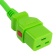 Силовой шнур BNH, IEC 60320 С19, вилка IEC 60320 С20, 3 м, 16А, с фиксатором обеих сторон, цвет: зелёный