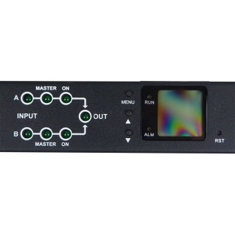 АВР BNH B800.MAS, IEC 60320 С13 х 10, вход IEC 320 C20, 44,5х484х330 мм (ВхШхГ), 16А, 1ф, автомат, чёрный, переключаемый