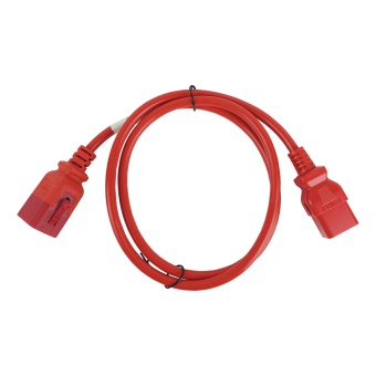 Силовой шнур BNH, IEC 60320 C20, вилка IEC 320 C19, 1.2 м, 16А, с фиксатором обеих сторон, цвет: красный