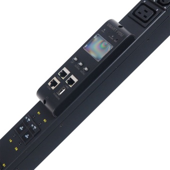 Блок распределения питания BNH B800.MMN, IEC С13/С19 х42, шнур 3м, 1950х52х65 мм(ВхШхГ), 32А, 3ф, вход IEC 309 32A 3P+N+E, чёрный, IP44