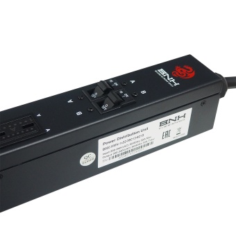 Блок распределения питания BNH B800.MMN, IEC С13 х36, IEC С19 х6, шнур 3м, 1690х52х65 мм(ВхШхГ), 32А, 1ф, вход IEC 309, чёрный