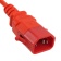 Силовой шнур BNH, IEC 60320 С13, вилка IEC 60320 С14, 3 м, 10А, с фиксатором обеих сторон, цвет: красный