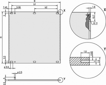 Передняя панель экранируемая контактной ЭМС-пружиной 4U 84HP Schroff арт. 30846683  купить у официального дилера в Санкт-Петербурге и Москве с доставкой.