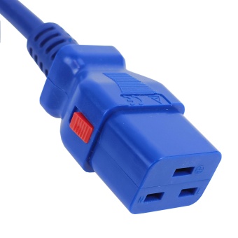 Силовой шнур BNH, IEC 60320 С19, вилка IEC 60320 С20, 2 м, 16А, с фиксатором обеих сторон, цвет: синий