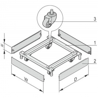 Цоколь мобильный 600W 800D RAL7021 Schroff арт. 23130209  купить у официального дилера в Санкт-Петербурге и Москве с доставкой.