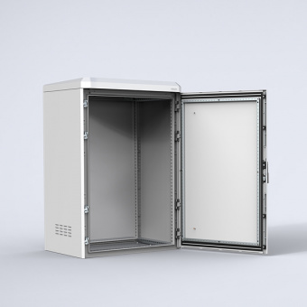 Однодверный алюминиевый компактный двухстенный всепогодный шкаф  1400х1800х500 мм   арт. EKOM14185  купить у официального дистрибьютора в Санкт-Петербурге и Москве с доставкой.