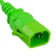 Силовой шнур BNH, IEC 60320 С13, вилка IEC 60320 С14, 3 м, 10А, с фиксатором обеих сторон, цвет: зелёный