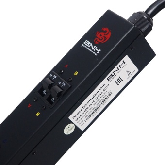 БРП (PDU) Managed BNH B800.MMN, IEC 60320 С13 х 36, IEC 60320 С19 х 6, 16А, 3ф, вход IEC 309 16A 3L+N+E, шнур 3 м, автомат,чёр