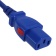 Силовой шнур BNH, IEC 60320 С13, вилка IEC 60320 С20, 0.5 м, 16А, с фиксатором обеих сторон, цвет: синий