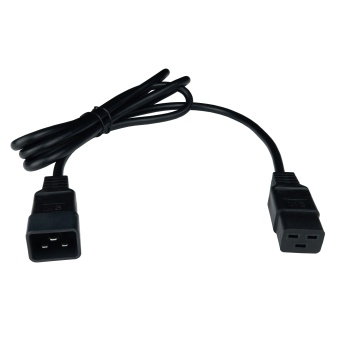 Силовой шнур BNH, IEC 60320 C19, вилка IEC 60320 C20, 1.8 м, 16А, с заземлением, провод сечение 3х1,5, чёрный