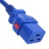 Силовой шнур BNH, IEC 60320 С19, вилка IEC 60320 С20, 3 м, 16А, с фиксатором обеих сторон, цвет: синий