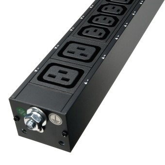 Блок распределения питания BNH B800.M, IEC С13 х36, IEC С19 х6, шнур 3м, 1747х52х45 мм(ВхШхГ), 16А, 3ф, вход IEC 309 16A 3P+N+E, чёрный