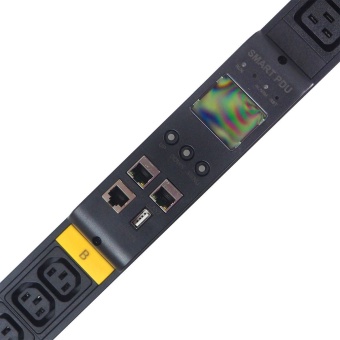 Блок распределения питания BNH B800.M, IEC С13 х24, IEC С19 х6, шнур 3м, 1289х52х45 мм(ВхШхГ), 32А, 1ф, вход IEC 309 32A P+N+E, чёрный