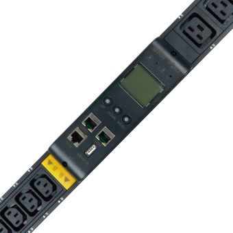 Блок распределения питания BNH B800.M, IEC С13 х36, IEC С19 х6, шнур 3м, 1747х52х45 мм(ВхШхГ), 16А, 3ф, вход IEC 309 16A 3P+N+E, чёрный