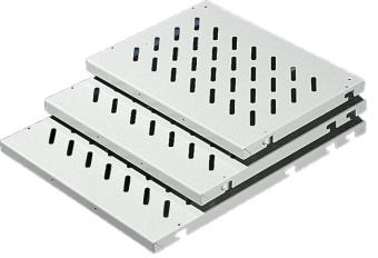 19" полка 50 кг. 409x400 мм, окраска: RAL 7035