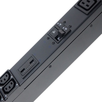 Блок распределения питания BNH B800.MMN, IEC С13/С19 х42, шнур 3м, 1950х52х65 мм(ВхШхГ), 32А, 3ф, вход IEC 309 32A 3P+N+E, чёрный, IP44