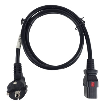 Силовой шнур BNH, Schuko, вилка IEC 320 C19, 1.2 м, 16А, с фиксатором обеих сторон, цвет: чёрный