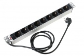 Блок розеток Rem-16 с инд., 9 Schuko, 16 A, алюм., 19", шнур 3 м арт. R-16-9S-I-440-3  купить у официального дистрибьютора в Санкт-Петербурге и Москве с доставкой.