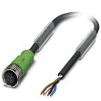 Кабель для датчика / исполнительного элемента - SAC-4P-10,0-PVC/M12FS BK Phoenix Contact артикул 1515743 Феникс Контакт, фото на Овертайм