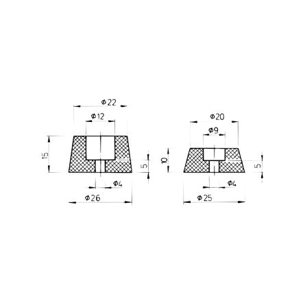 Резиновая ножка 10X25MM RAL7005 Schroff арт. 60200001  купить у официального дилера в Санкт-Петербурге и Москве с доставкой.