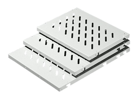 19" полка 50 кг. 409x400 Окраска: RAL 7035 Rittal артикул 7144035 Риттал, фото на Овертайм