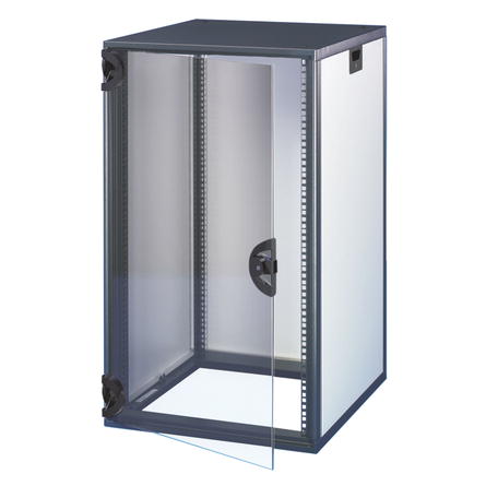 Шкаф NOVASTAR SL 20U 553W 600D RAL7035/7021 со стеклянной дверью и задней панелью Schroff арт. 16230021  купить у официального дилера в Санкт-Петербурге и Москве с доставкой.