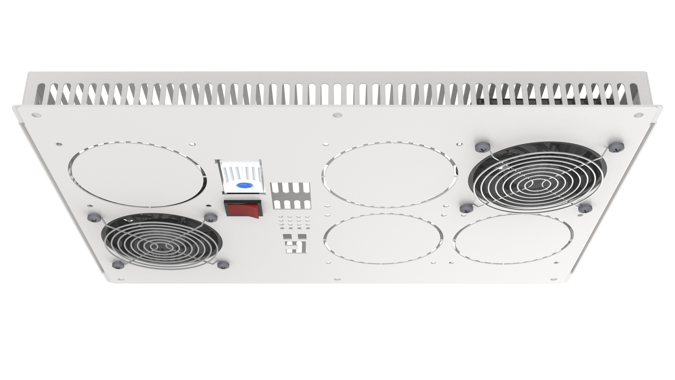 Вентиляторный потолочный блок IPX, 2 вентилятора +4 места (термостат в комплекте), RAL7035  купить у официального дистрибьютора в Санкт-Петербурге и Москве с доставкой.