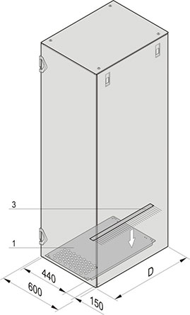 Панель основания с боковым кабельным вводом 600/800W 900D RAL7021 Schroff арт. 23130354  купить у официального дилера в Санкт-Петербурге и Москве с доставкой.