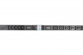 Вертикальный блок розеток Rem-32 на 2 контура по  10 IEC 60320 C13, 5 IEC 60320 C19 с авт., и амп., 2 × 16 А, алюм., 33-48U, колодка арт. R-32-2x(10C13-5C19-A-Am)-1420-K  купить у официального дистрибьютора в Санкт-Петербурге и Москве с доставкой.