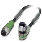 Кабель для датчика / исполнительного элемента - SAC-4P-M12MS/5,0-PUR/M12FR-3L Phoenix Contact артикул 1681211 Феникс Контакт, фото на Овертайм