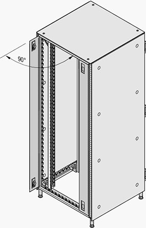Боковая поворотная фальш-панель 42U 100W (2 шт.) Schroff арт. 23130343  купить у официального дилера в Санкт-Петербурге и Москве с доставкой.