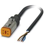 Кабель для датчика / исполнительного элемента - SAC-4P- 1,5-PUR/DTFS Phoenix Contact артикул 1415007 Феникс Контакт, фото на Овертайм