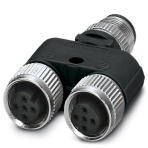 Y-разветвитель - SAC-5P-M12Y/2XM12FS VP BK Phoenix Contact артикул 1560086 Феникс Контакт, фото на Овертайм
