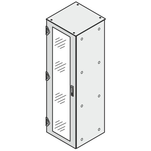 Дверь стеклянная 2200H 600W IP55 7021 Schroff арт. 21130191  купить у официального дилера в Санкт-Петербурге и Москве с доставкой.